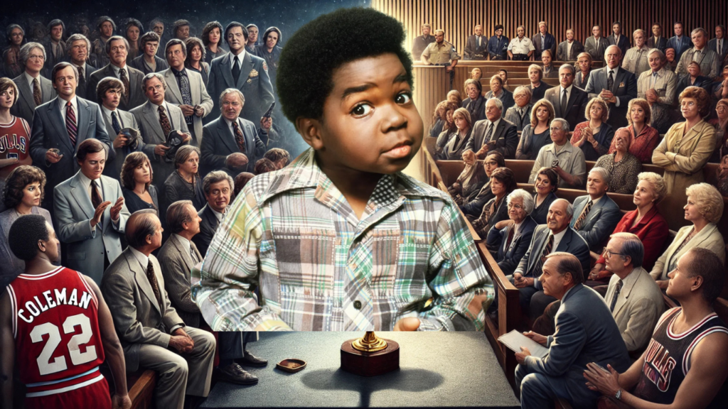 A tribute image of Gary Coleman, showing his rise as a young actor and his later life struggles